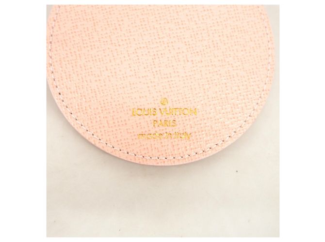 Louis Vuitton Keychain Charm Monogram LV Mirror Compact Brown Pink - view 3