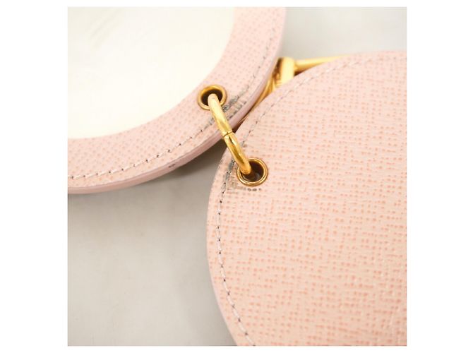Louis Vuitton Keychain Charm Monogram LV Mirror Compact Brown Pink - view 6