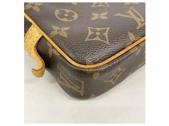 Louis Vuitton Monogram Pochette Marly Bandoulière Shoulder Bag Castaño - vista 7