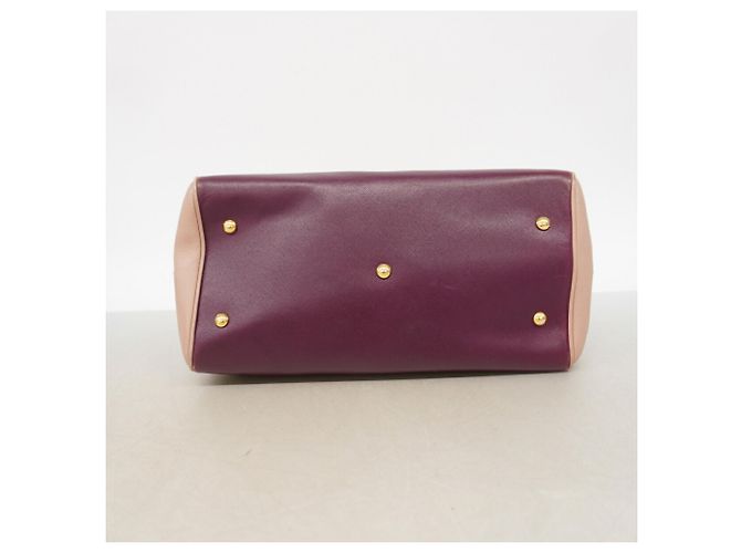 Borsa in pelle Gancini Salvatore Ferragamo Marrone Beige - vista 3