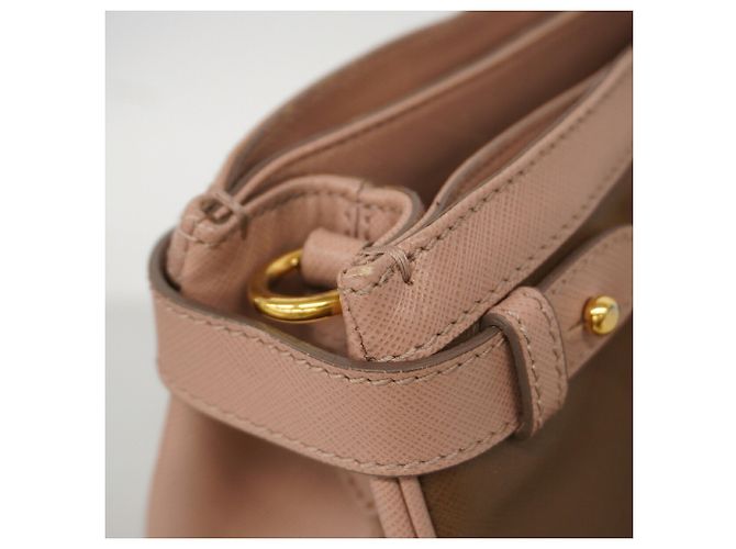 Borsa in pelle Gancini Salvatore Ferragamo Marrone Beige - vista 8