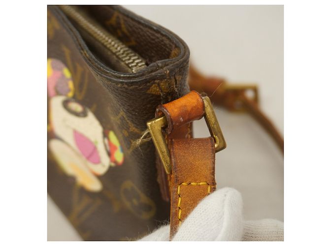 Bolso de hombro Louis Vuitton Monogram Panda Trotteur Castaño - vista 9