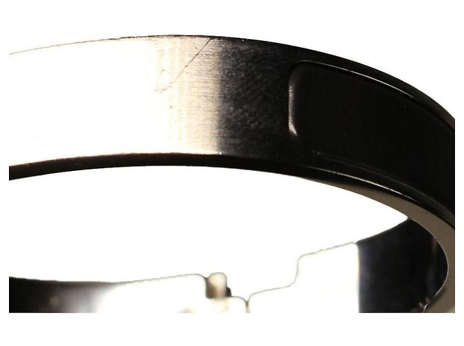 Hermès Brazalete Clic H GM Esmalte Negro Mate Hardware de plata - vista 6
