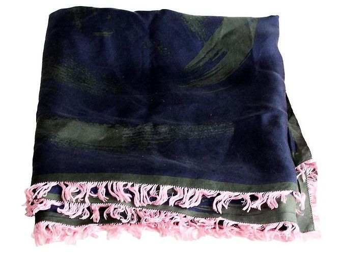 Louis Vuitton Uniformes Arty Flower Seidenschal Blau Grün - Ansicht 2