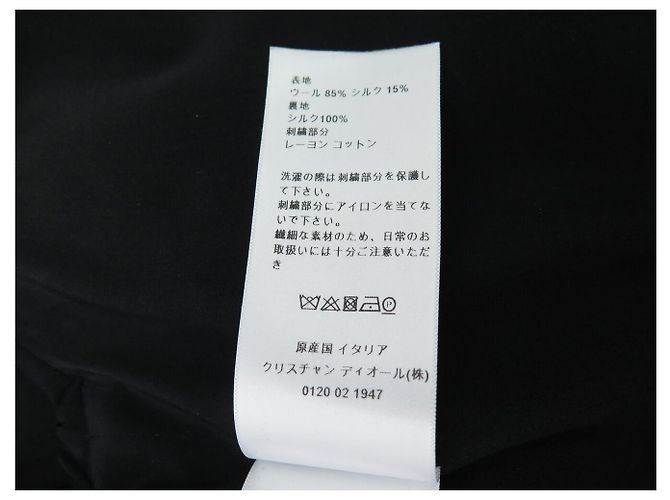ABRIGO CHRISTIAN DIOR COUTURE ESTILO OFICIAL 38 M CUELLO MANDARÍN BORDADO Negro - vista 9