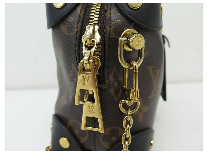 Petite Malle BORSA A MANO LOUIS VUITTON MALLE SOUPLE M45571 MONOGRAM BANDOULIERE Marrone - vista 10
