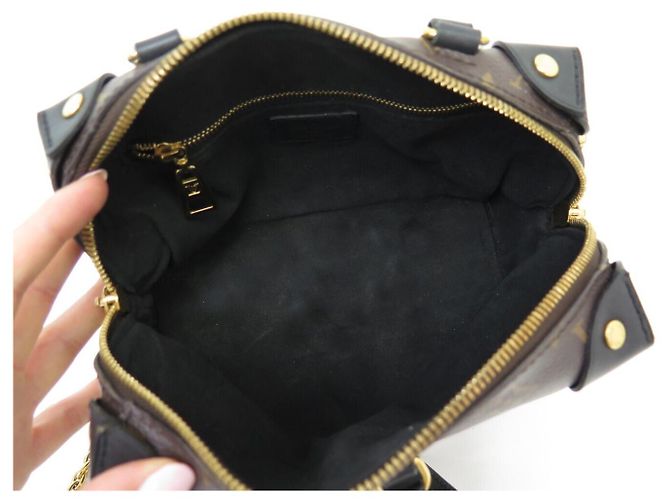 Petite Malle BORSA A MANO LOUIS VUITTON MALLE SOUPLE M45571 MONOGRAM BANDOULIERE Marrone - vista 11