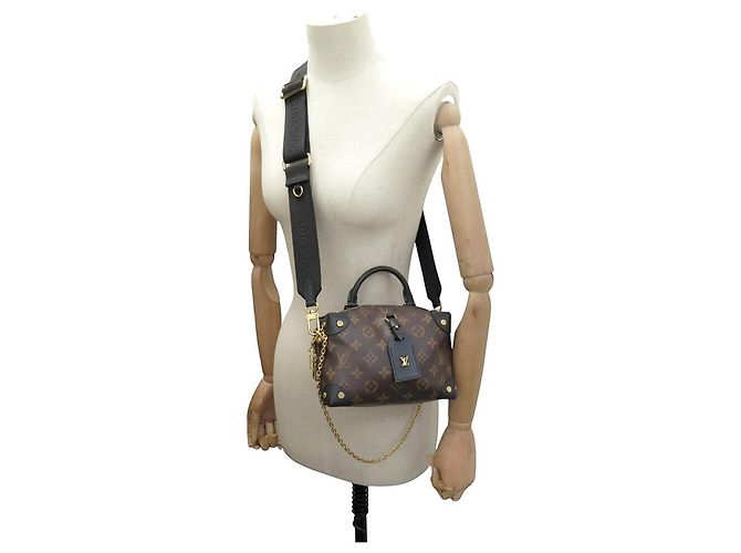 Petite Malle BORSA A MANO LOUIS VUITTON MALLE SOUPLE M45571 MONOGRAM BANDOULIERE Marrone - vista 5