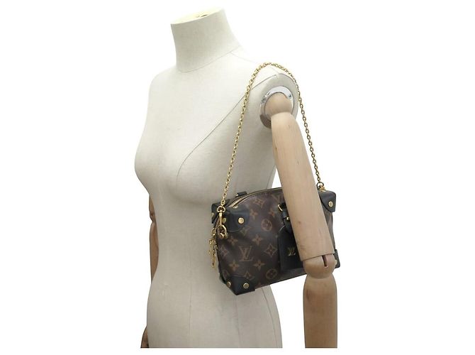 Petite Malle BORSA A MANO LOUIS VUITTON MALLE SOUPLE M45571 MONOGRAM BANDOULIERE Marrone - vista 6