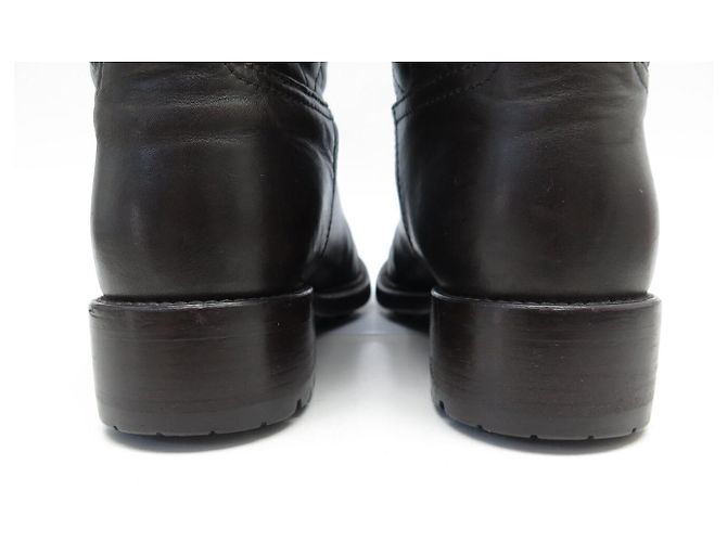 BOTAS CHANEL LOGO CC G29323 CUERO ACOLCHADO MARRÓN Castaño - vista 5