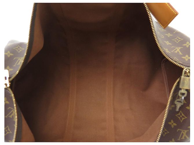 BORSA DA VIAGGIO A MANO VINTAGE LOUIS VUITTON KEEPALL 55 MONOGRAM BANDOULIERE Marrone - vista 11