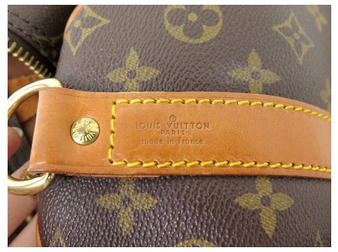 BORSA DA VIAGGIO A MANO VINTAGE LOUIS VUITTON KEEPALL 55 MONOGRAM BANDOULIERE Marrone - vista 13