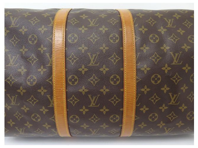 BORSA DA VIAGGIO A MANO VINTAGE LOUIS VUITTON KEEPALL 55 MONOGRAM BANDOULIERE Marrone - vista 16