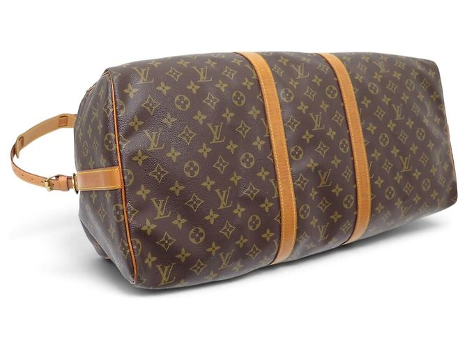 BORSA DA VIAGGIO A MANO VINTAGE LOUIS VUITTON KEEPALL 55 MONOGRAM BANDOULIERE Marrone - vista 3