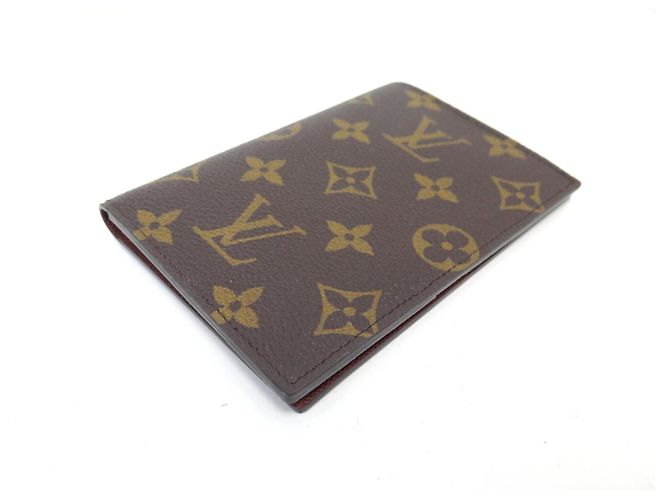 NOVA CAPA DE PASSAPORTE LOUIS VUITTON POCHETTE M64502 EM TOILE MONOGRAM Marrom - vista 3