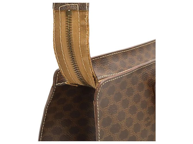 Edge Céline Celine Macadam Tote Bag Brown - view 7