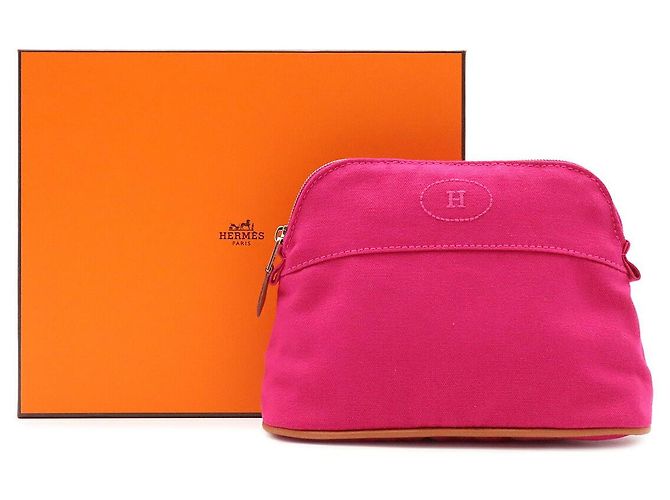 Pochette Hermès Bolide Rose en Tissu - vue 7