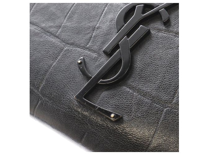 Autre Marque Yves Saint Laurent Long Wallet mit Rundum-Reißverschluss Schwarz - Ansicht 4