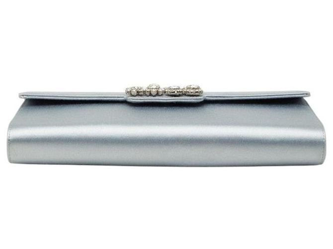 Roger Vivier Schultertasche aus Satin Blau - Ansicht 3