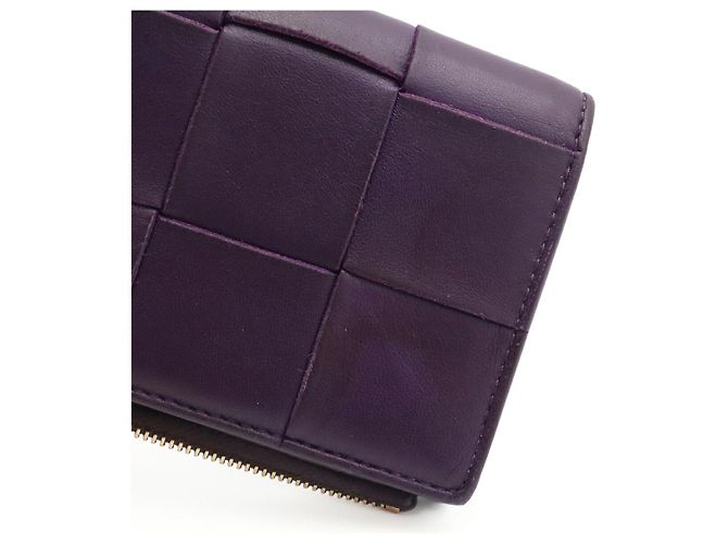 Bottega Veneta Cassette Bifold Geldbörse Lila - Ansicht 8