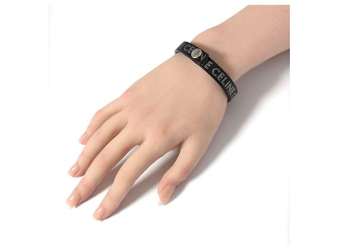 Céline Bracelet en cuir avec clous Monochrome CELINE Noir - vue 10