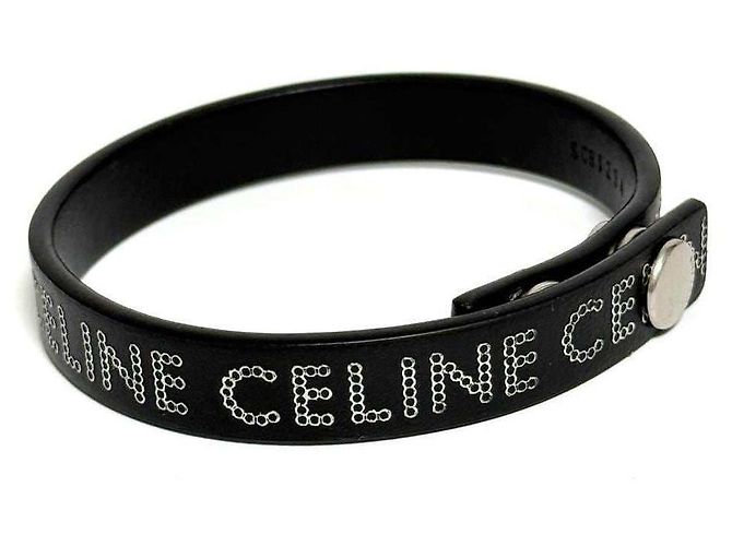 Céline Bracelet en cuir avec clous Monochrome CELINE Noir - vue 6