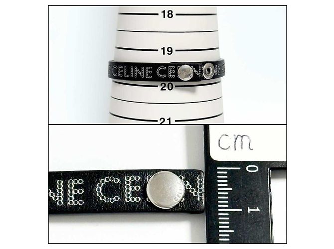 Céline Bracelet en cuir avec clous Monochrome CELINE Noir - vue 9