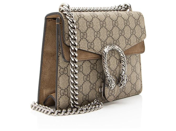 Borsa a spalla piccola Gucci GG Supreme Dionysus Marrone Beige - vista 2
