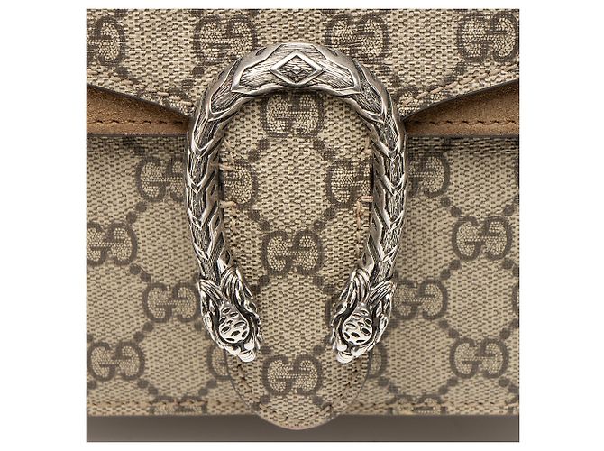 Borsa a spalla piccola Gucci GG Supreme Dionysus Marrone Beige - vista 9