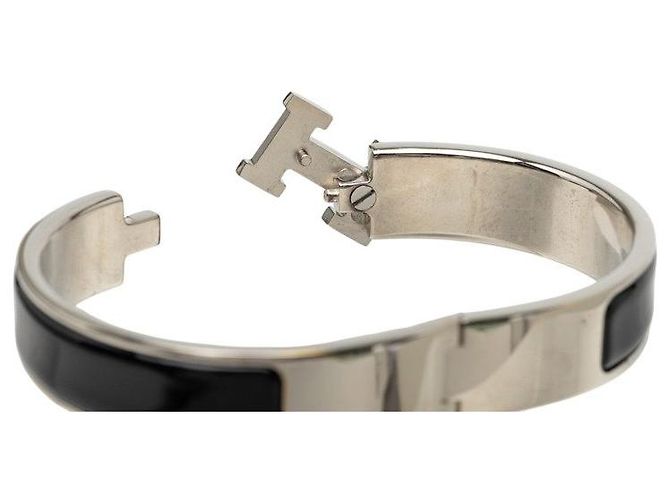 Hermès Bracelete Hermes Click H Prata Metálico - vista 5