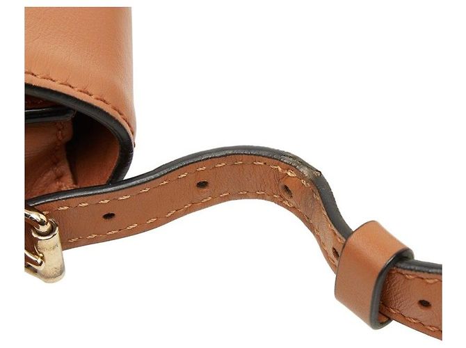 Borsa a tracolla in pelle Rockstud Valentino Garavani Marrone Beige - vista 8