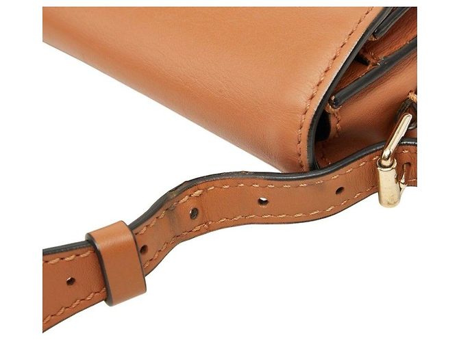 Borsa a tracolla in pelle Rockstud Valentino Garavani Marrone Beige - vista 9