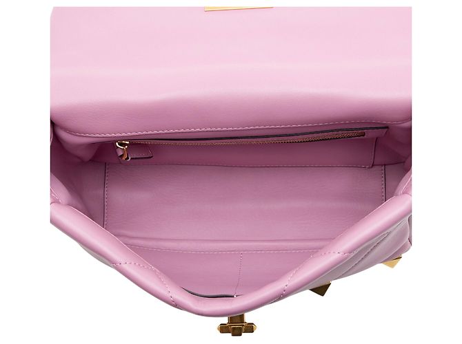 Valentino Garavani Borsa a tracolla media Roman Stud in vitello Valentino Porpora - vista 6