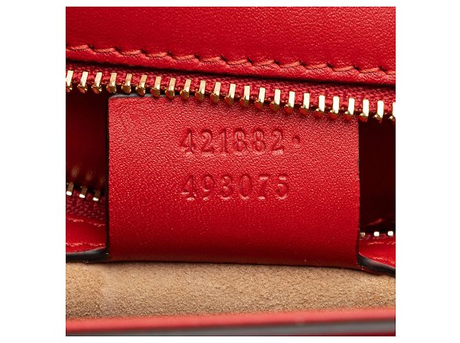 Gucci Leather Sylvie kleine Schultertasche Rot - Ansicht 6