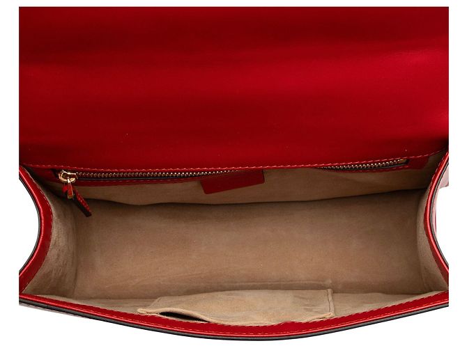 Gucci Leather Sylvie kleine Schultertasche Rot - Ansicht 7