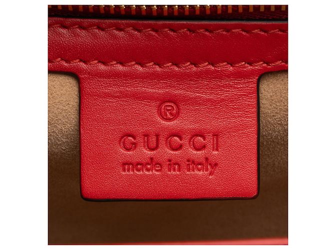 Gucci Leather Sylvie kleine Schultertasche Rot - Ansicht 8
