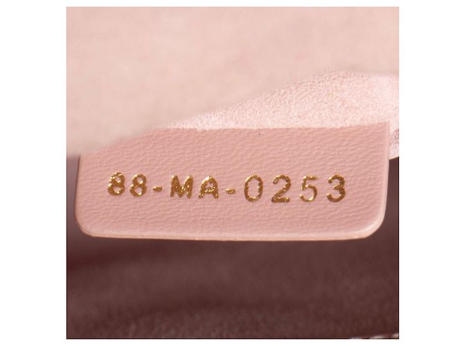 Lady Dior Mini Tote aus Cannage Lammleder Pink - Ansicht 6