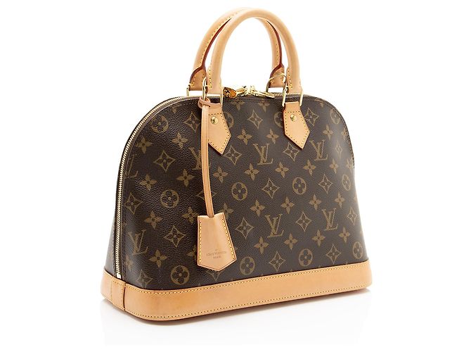 Bolso Satchel Alma PM de lona Monogram Louis Vuitton Castaño - vista 2