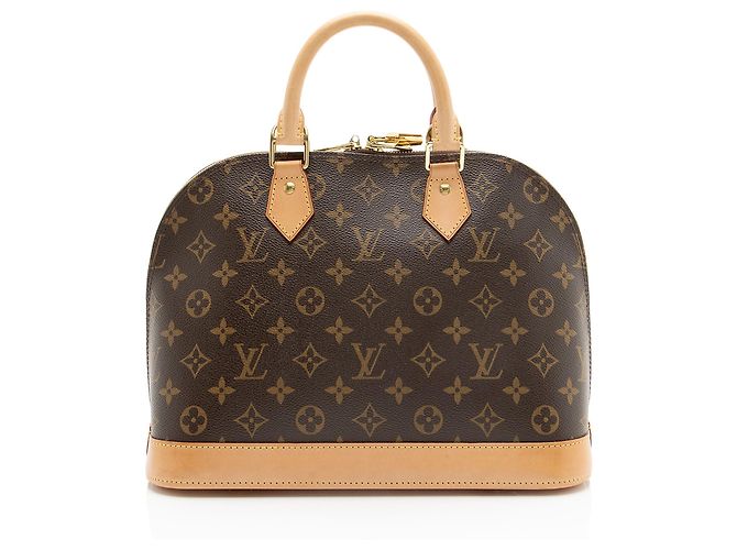 Bolso Satchel Alma PM de lona Monogram Louis Vuitton Castaño - vista 3
