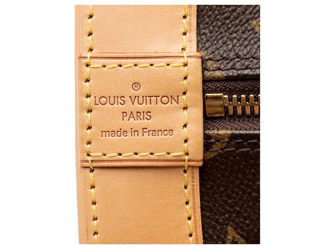 Bolso Satchel Alma PM de lona Monogram Louis Vuitton Castaño - vista 8