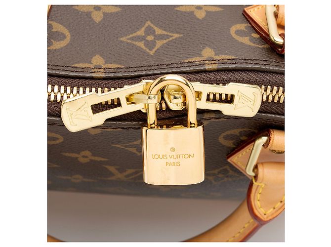 Bolso Satchel Alma PM de lona Monogram Louis Vuitton Castaño - vista 9