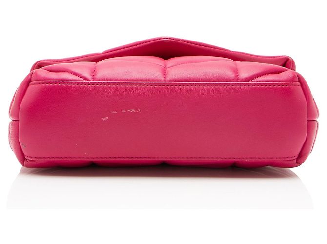 Autre Marque Borsa a tracolla LouLou Toy Puffer in pelle d'agnello monogrammata Saint Laurent Rosa - vista 4