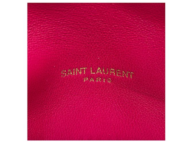 Autre Marque Borsa a tracolla LouLou Toy Puffer in pelle d'agnello monogrammata Saint Laurent Rosa - vista 9