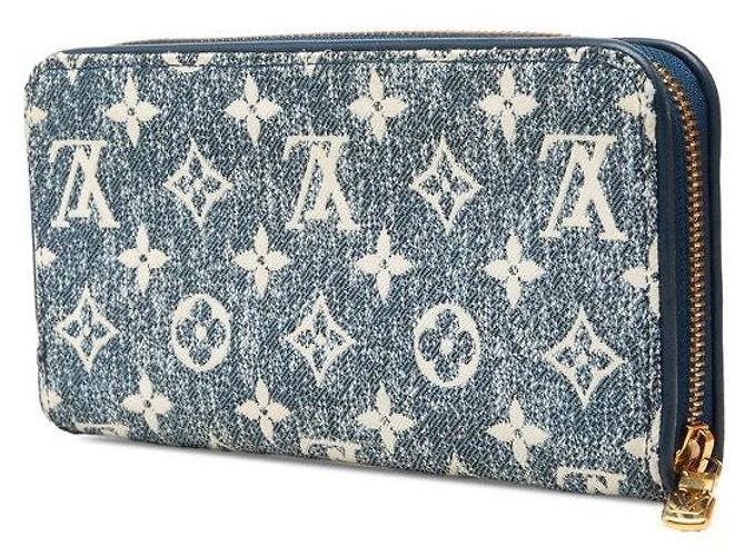 Cartera Louis Vuitton Zippy Monogram Jacquard Denim Long Wallet Azul - vista 2