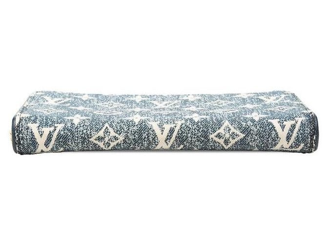 Cartera Louis Vuitton Zippy Monogram Jacquard Denim Long Wallet Azul - vista 3