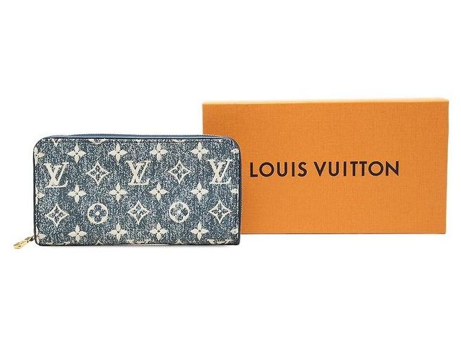 Cartera Louis Vuitton Zippy Monogram Jacquard Denim Long Wallet Azul - vista 6