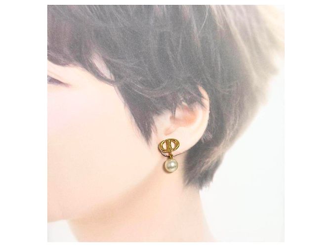 Pendientes de clip Christian Dior CD Navy Blanco - vista 10