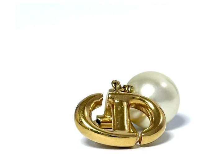 Pendientes de clip Christian Dior CD Navy Blanco - vista 2