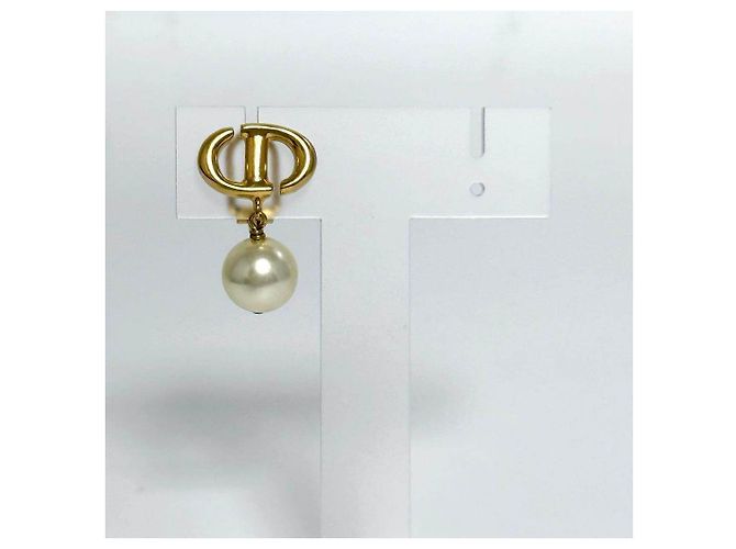 Pendientes de clip Christian Dior CD Navy Blanco - vista 7