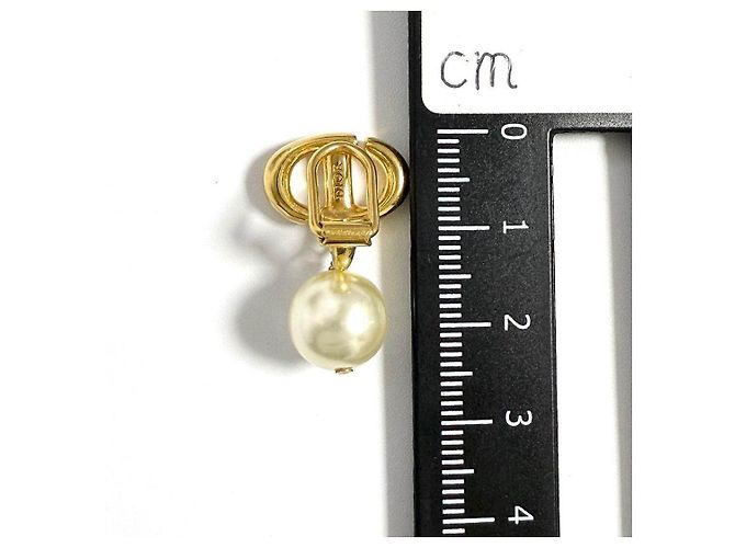 Pendientes de clip Christian Dior CD Navy Blanco - vista 8